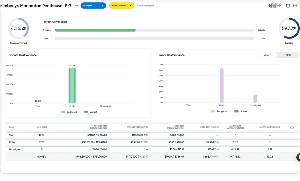 Cloud back office hover card