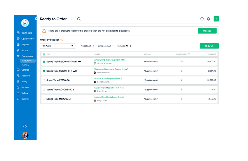 Procurement Home New Module