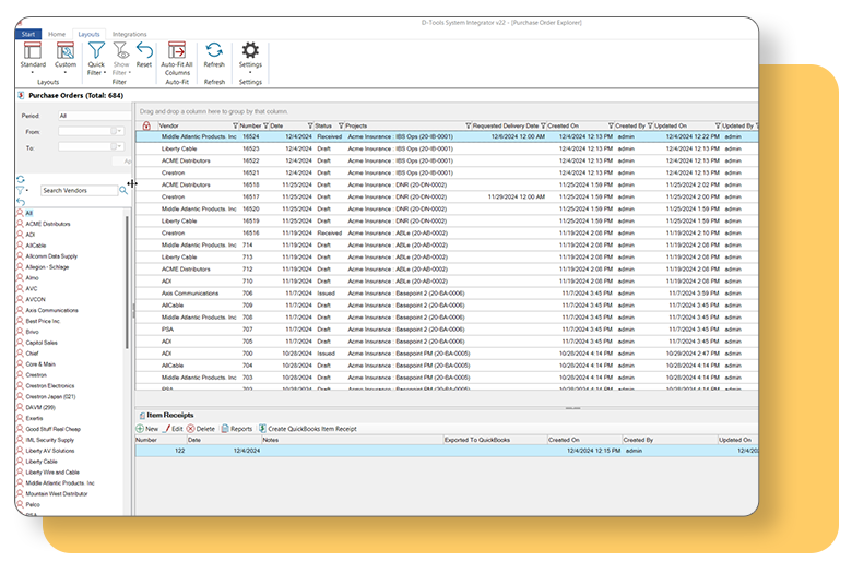 Purchase order back office