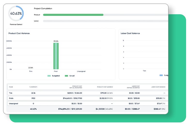 job costing back office