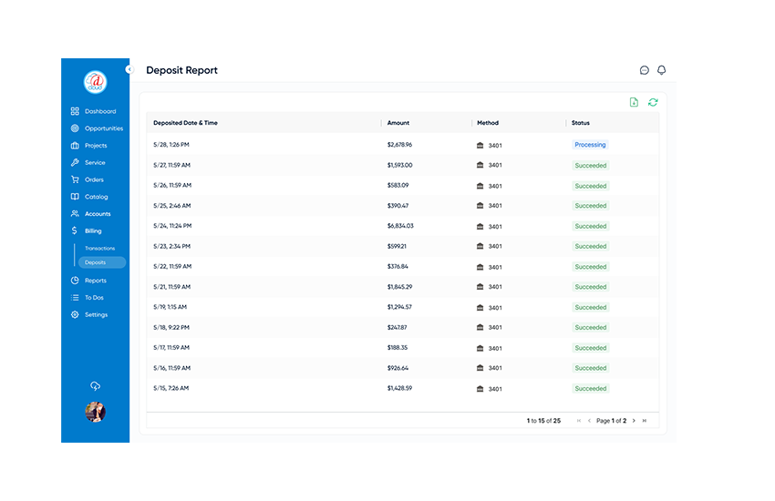 payments deposit