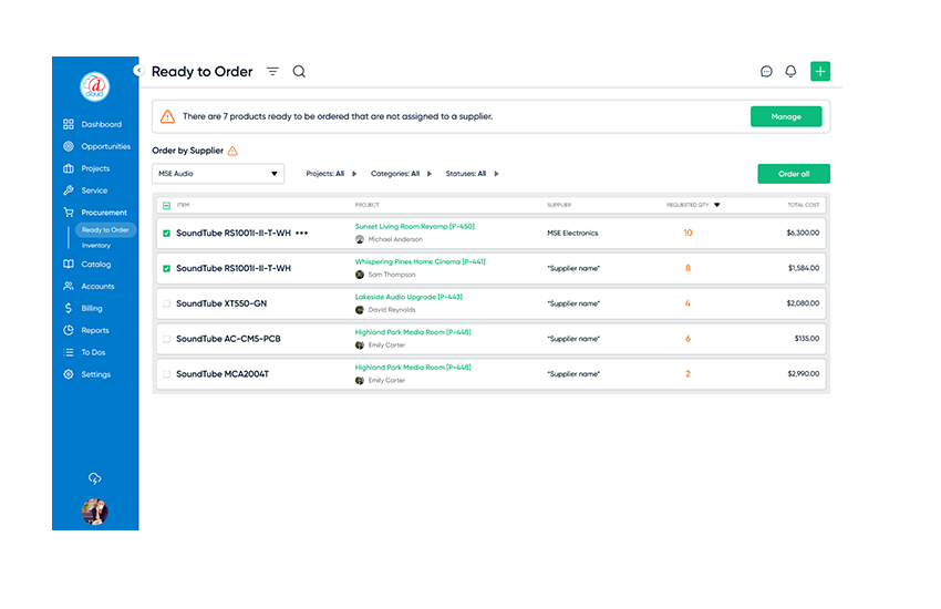 Procurement Home New Module