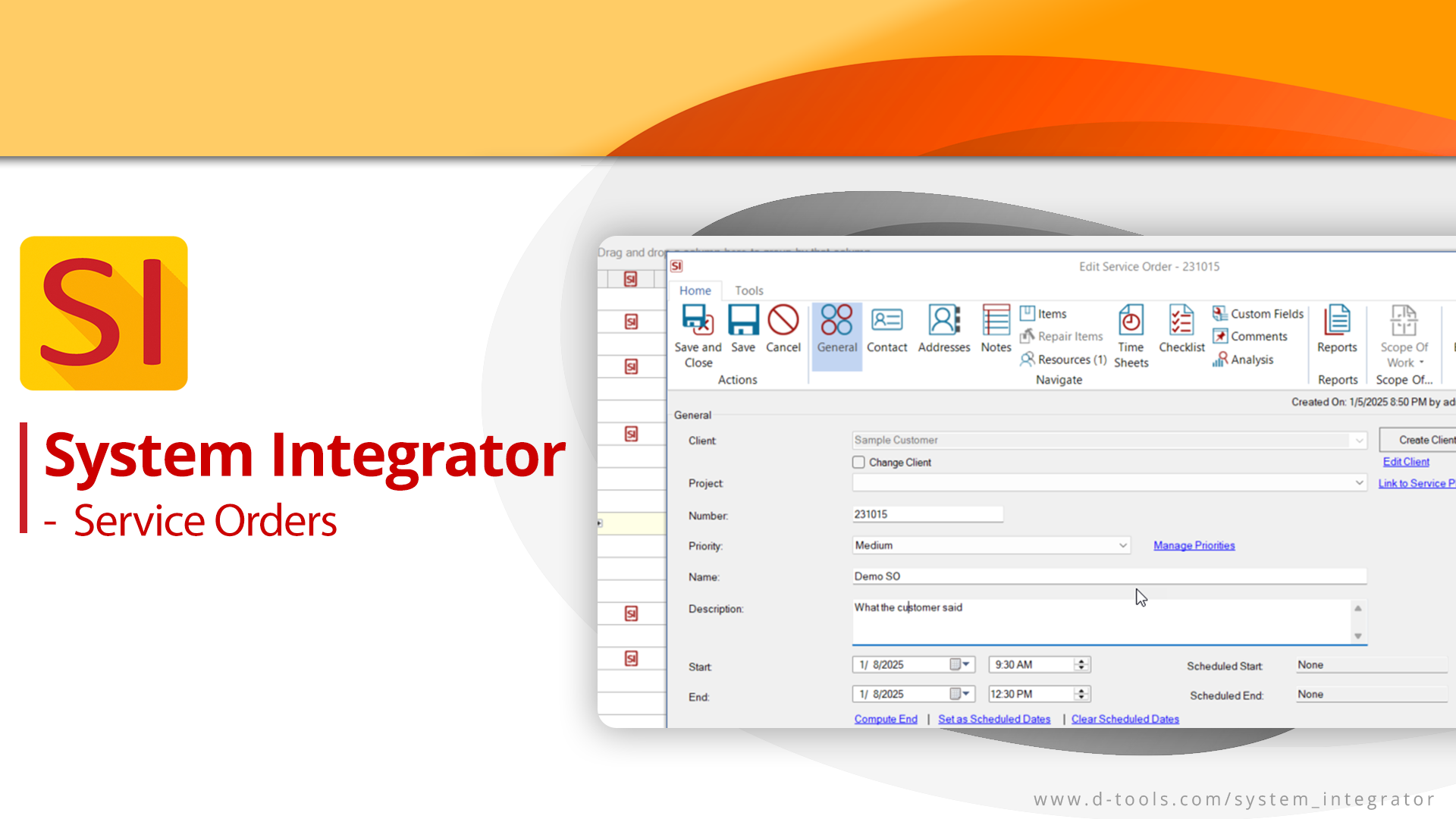 System Integrator - Service Orders