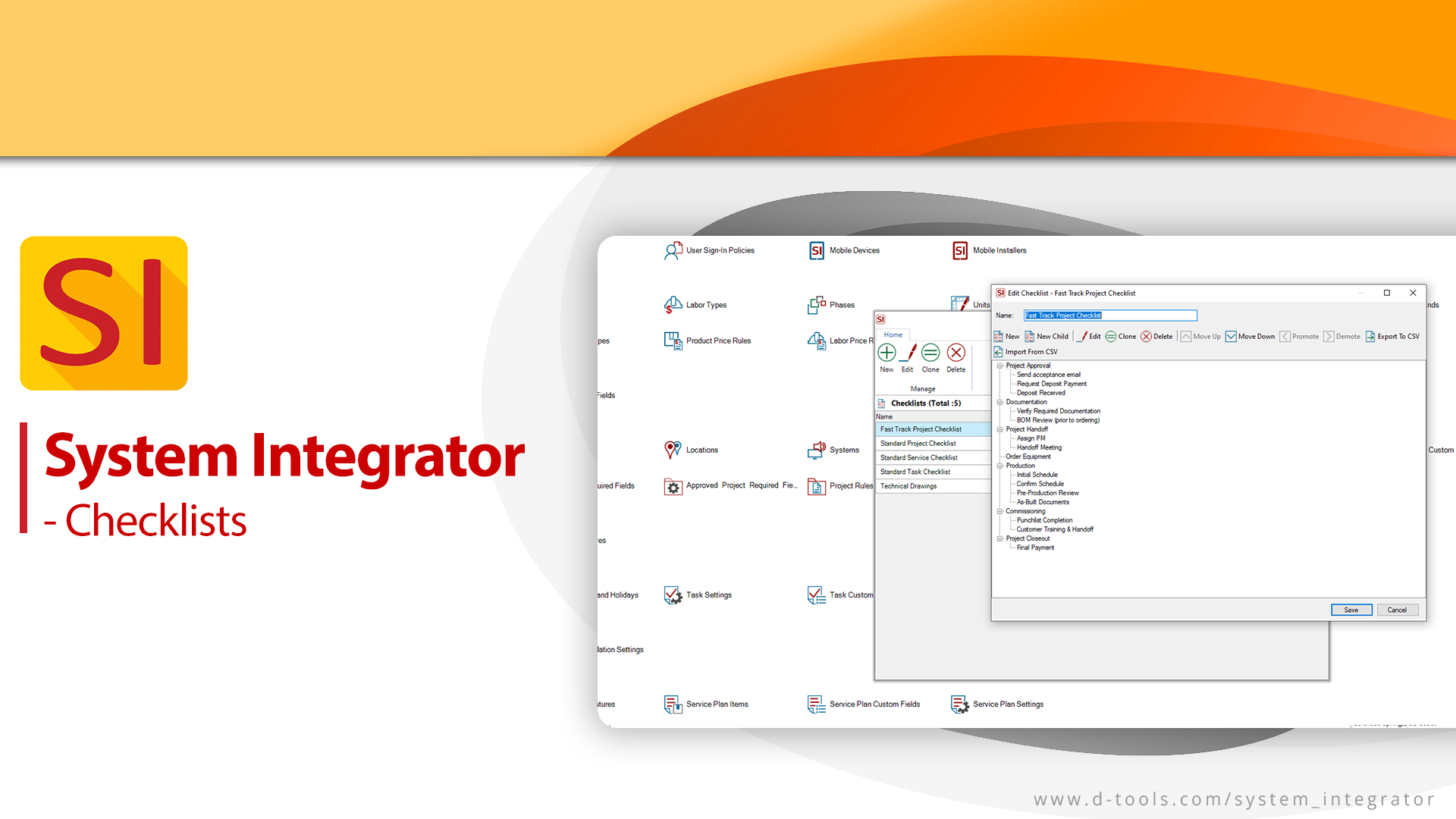 System Integrator - Checklists