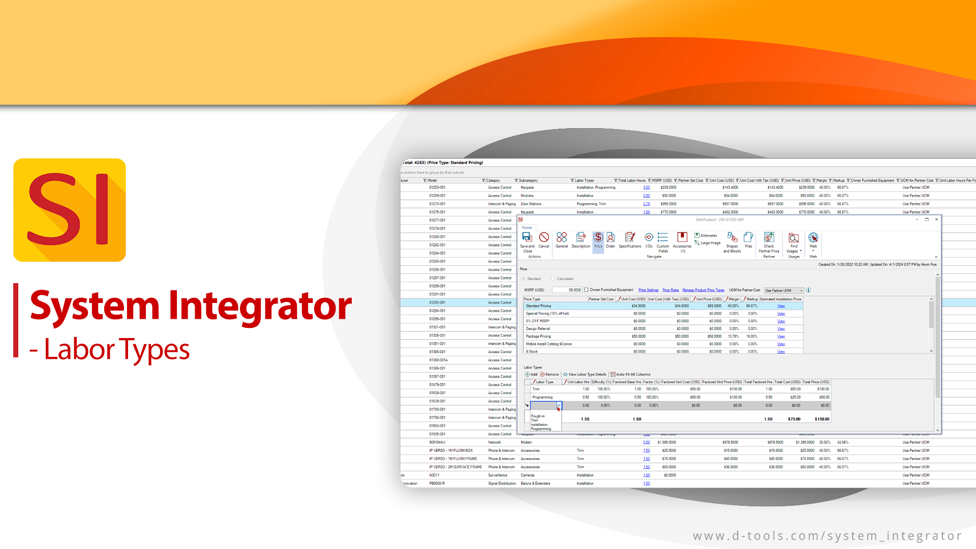 System Integrator - Labor Types