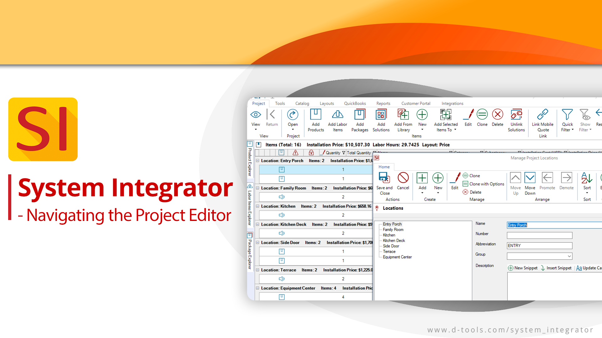 System Integrator - Navigating the Project Editor