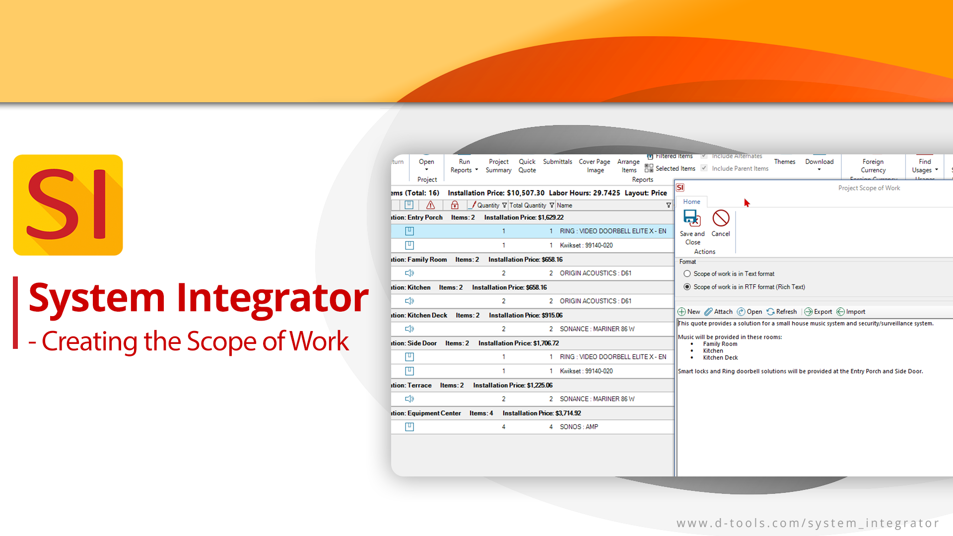 System Integrator - Creating the Scope of Work