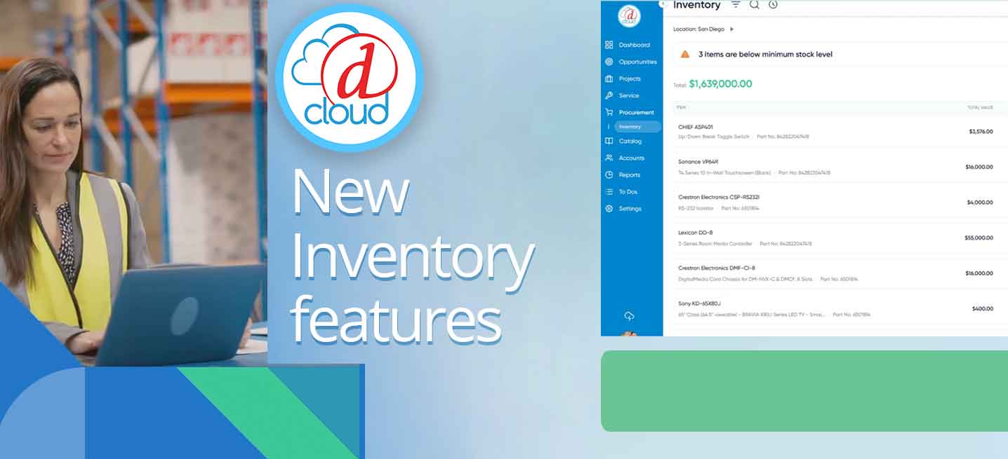 Introducing D-Tools Cloud Inventory Management Features