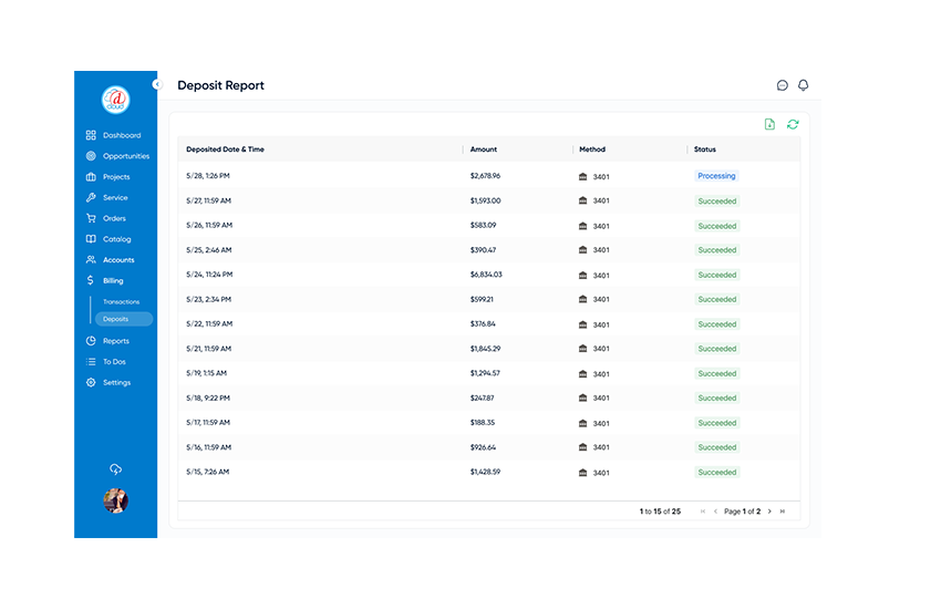 payments deposit