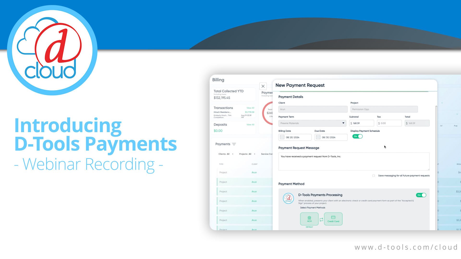 Introducing D-Tools Payments Webinar